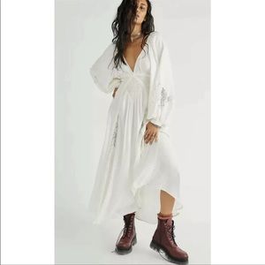Free People Southwest Lace Maxi Dress Sz - Large - Ivory - NWT $198